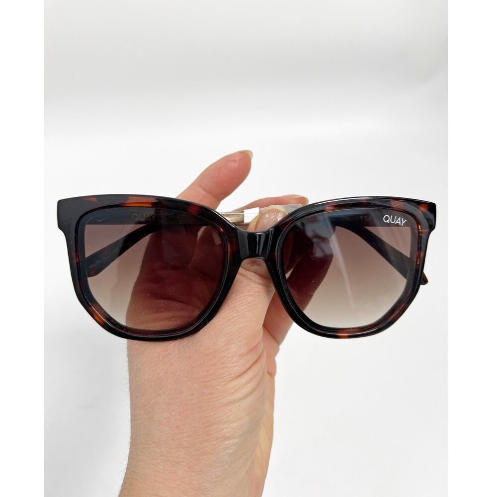 New Quay Australia Coffee Run Mini Sunglasses Polarized Tort Brown - Picture 1 of 10